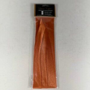 Bruno Capelo Men's Copper/Rust 3 Pleat Hat Band Premium 2 End Hooks 100% Satin